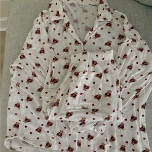 Cozy Bear Print Pajama Set